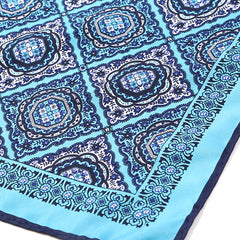 Blue Optic Patterned Pocket Square - Tie Doctor