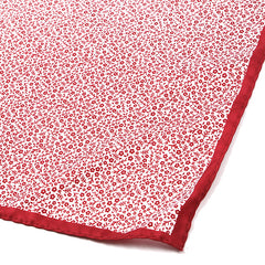Red Mini Floral Patterned Pocket Square - Tie Doctor