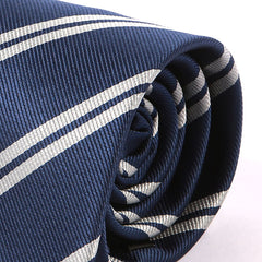 Blue & Grey Duo 7cm Ply Striped Tie - Tie Doctor  