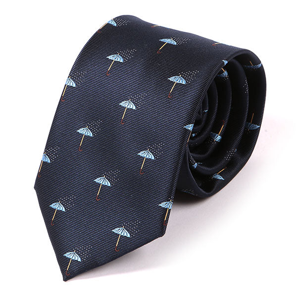 Blue Umbrella Patterned IMS Tie - Tie Doctor