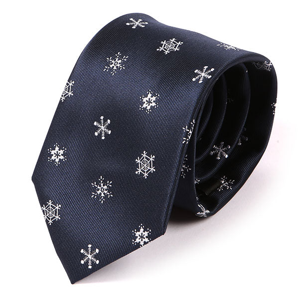 Blue Snowflakes Patterned IMS Tie - Tie Doctor