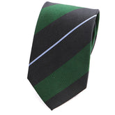 Green Bold Striped Silk Tie - Tie Doctor