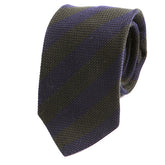 Green & Navy Striped Wool Tie - Tie Doctor
