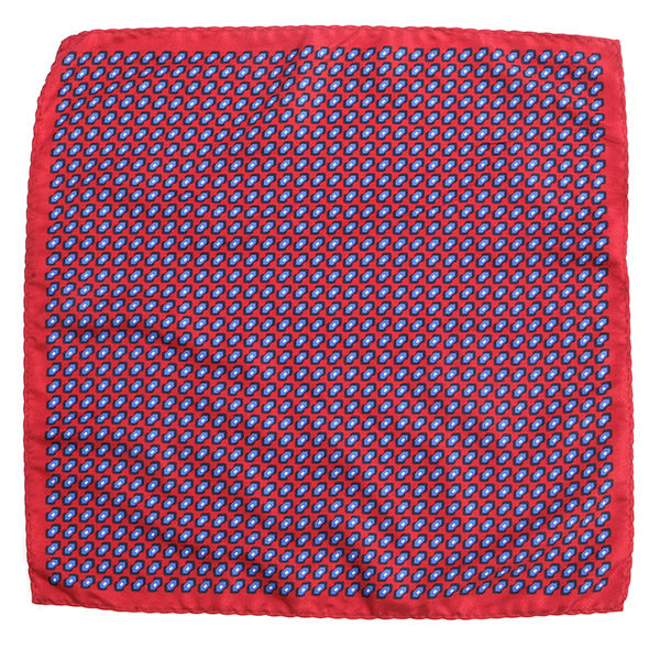 Red & Navy Optic Pocket Square - Tie Doctor  
