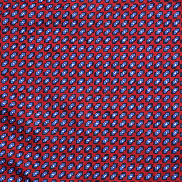 Red & Navy Optic Pocket Square - Tie Doctor  