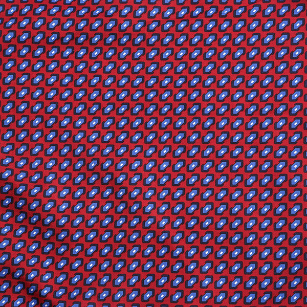 Red & Navy Optic Pocket Square - Tie Doctor