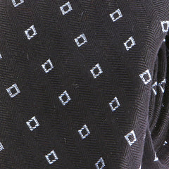 Navy Cube Pattern Wool Tie - Tie Doctor  