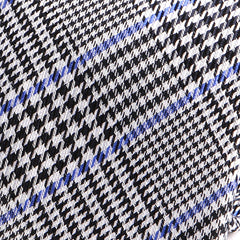 Black and Blue Lined Check Silk Tie - Tie Doctor  