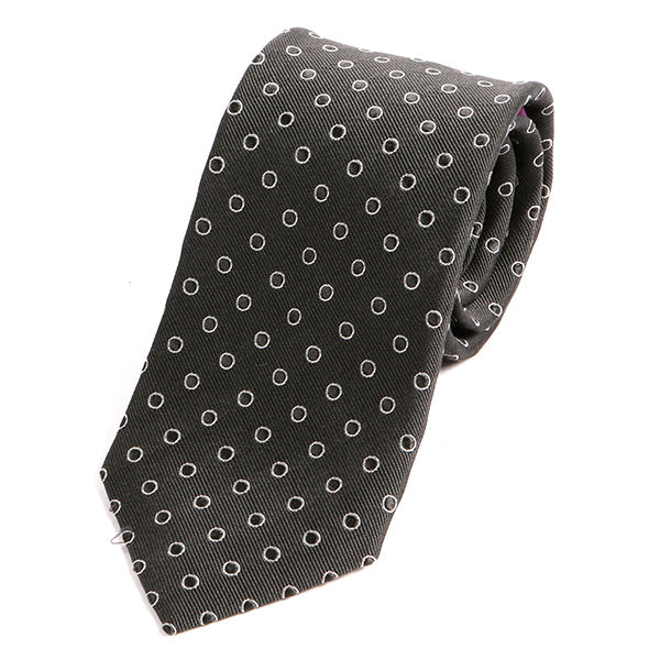 Moss Circle Print Silk Tie - Tie Doctor