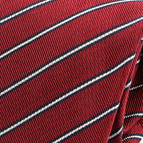 Rich Red Striped Silk Tie - Tie Doctor  