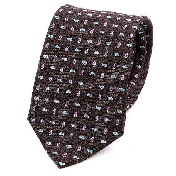 Paisley Jewel Silk & Wool Tie - Tie Doctor