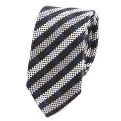 Navy & Grey Wool Slim Tie - Tie Doctor  