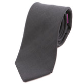 Dark Grey Silk Slim Tie - Tie Doctor