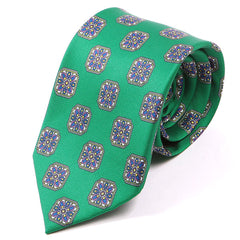 Ore Medallion Green Motif IMS Tie 7.5cm - Tie Doctor