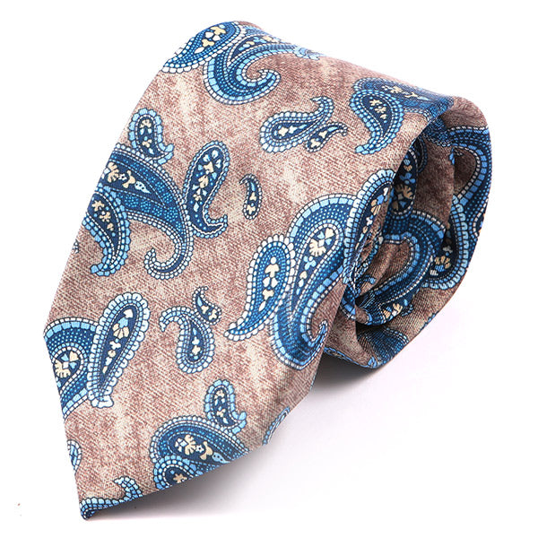 Paisley Brown Marl IMS Tie 7.5cm - Tie Doctor