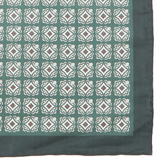Green Adolfo IMS Medallion 33cm Pocket Square - Tie Doctor