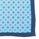 Blue Framed Pocket Square 32cm - Tie Doctor