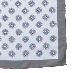 Efe Grey Motif IMS 33cm Pocket Square - Tie Doctor