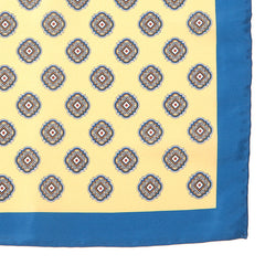 Efe Mustard Motif IMS 33cm Pocket Square - Tie Doctor