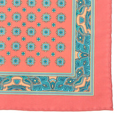 Red Onu Motif IMS 33cm Pocket Square - Tie Doctor