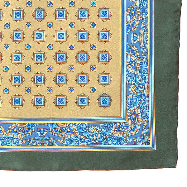 Olive Onu Motif IMS 33cm Pocket Square - Tie Doctor