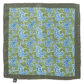 Paisley Green Marl IMS 33cm Pocket Square - Tie Doctor