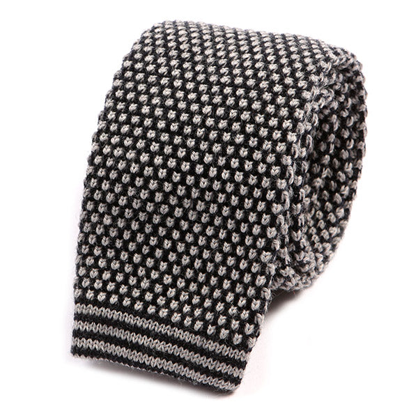 Fiji Grey Knit Wool Tie - Tie Doctor