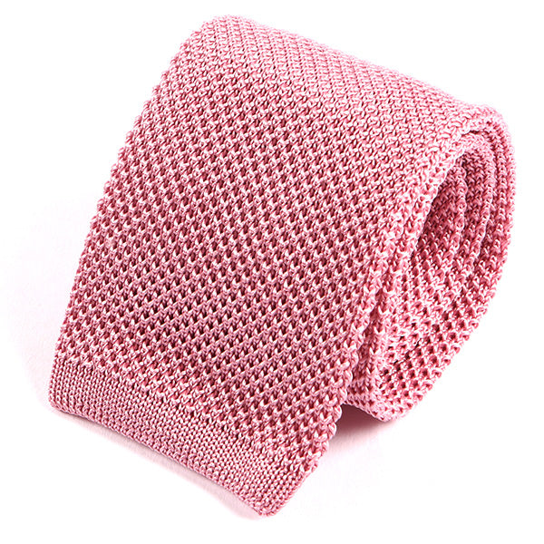 Pink Silk Knitted Tie - Tie Doctor