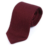 Slim Burgundy Silk Pointed Knitted Tie