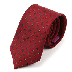 Oson Red Macclesfield Silk Tie 7.5cm - Tie Doctor