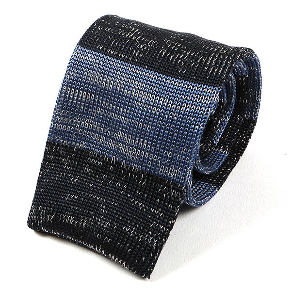 Janis Blue Silk Knitted Tie - Tie Doctor