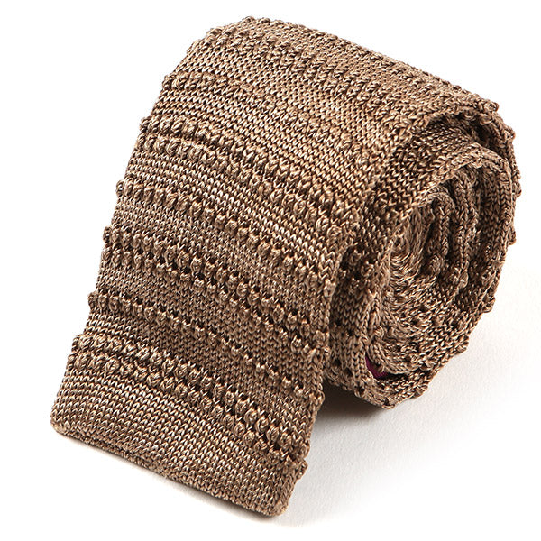 Curtis Brown Striped Silk Knitted Tie 6cm - Tie Doctor