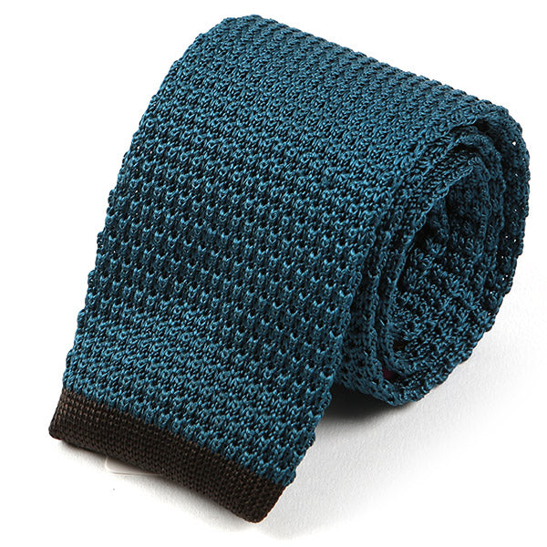 Blue Jenson Silk Knitted Tie 6cm - Tie Doctor  
