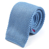 Light Blue Silk Knitted Tie 6cm - Tie Doctor