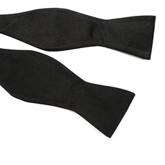 Black Silk Self Tie Bow Tie - Tie Doctor  