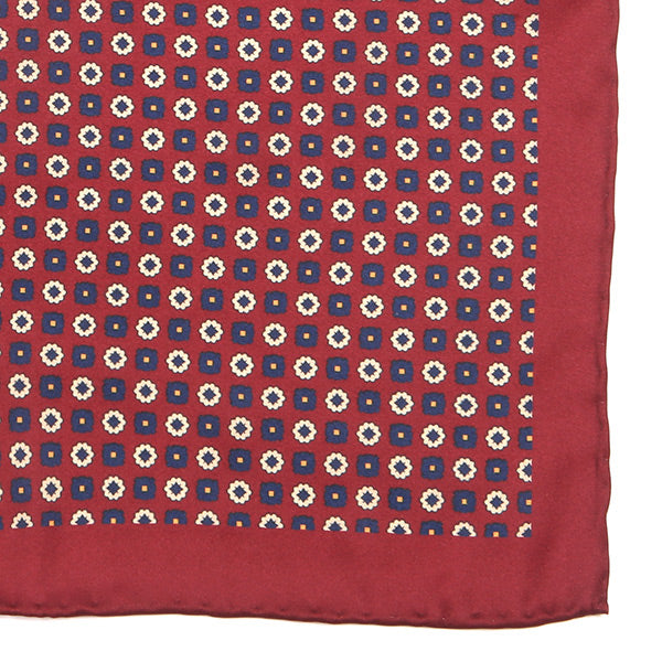 Monte IMS Burgundy Red 33cm Pocket Square - Tie Doctor