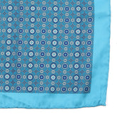 Light Blue Hops Paisley Pocket Square - Tie Doctor