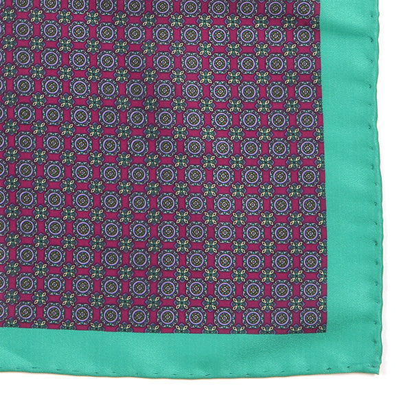 Green & Purple IMS 33cm Pocket Square - Tie Doctor
