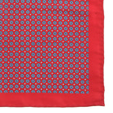 Rocco Red Mini Medallion 33cm Pocket Square - Tie Doctor