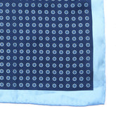 Classic Lars Navy Blue Floral 33cm Pocket Square - Tie Doctor