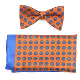 Abramo Orange Bow Tie & Pocket Square Set - Tie Doctor