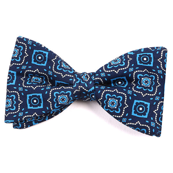 Cass Blue Mac-Inspired Motif Print Bow Tie - Tie Doctor