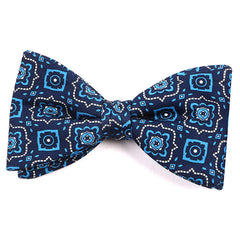 Cass Blue Mac-Inspired Motif Print Bow Tie - Tie Doctor