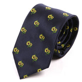 Navy Blue Sunflower 7.5cm Ply Tie - Tie Doctor