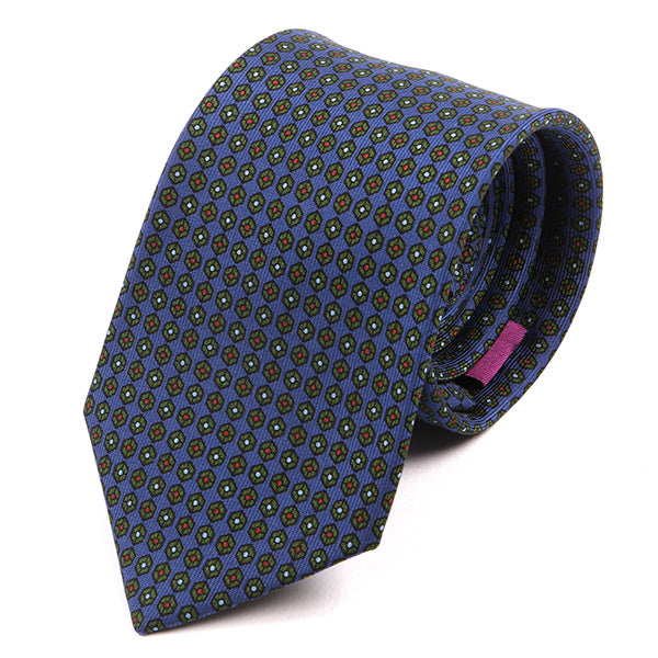 Blue Macclesfield Silk Tie 7.5cm - Tie Doctor  