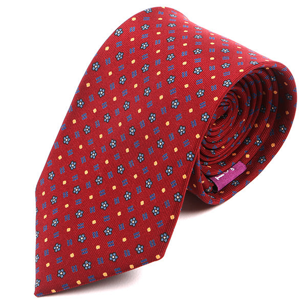 Rich Red & Blue Extra Long Silk Tie 8cm - Tie Doctor