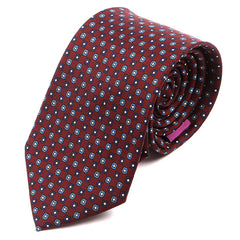 Dark Red Cube Macclesfield Printed Silk Tie - Tie Doctor