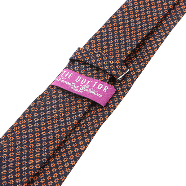 Black & Brown Floral Extra Long Silk Tie 8cm - Tie Doctor  