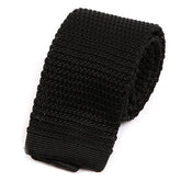 Jet Black Silk Knitted Tie - Tie Doctor