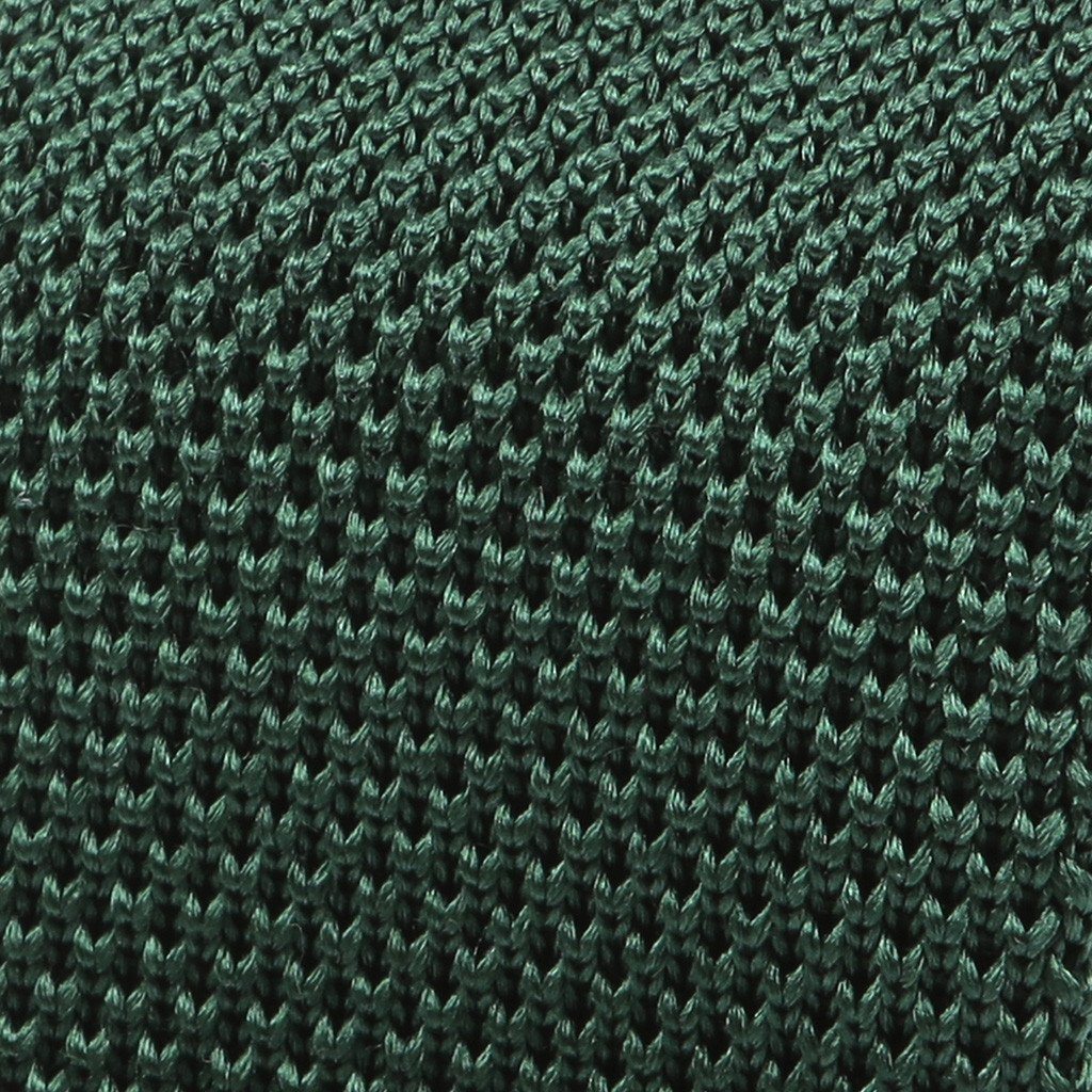 Dark Green Pointed Silk Knitted Tie - Tie Doctor  